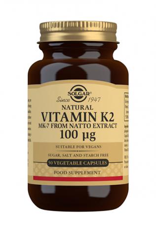 Solgar K2-vitamiini (MK-7) 100 µg 50 kaps