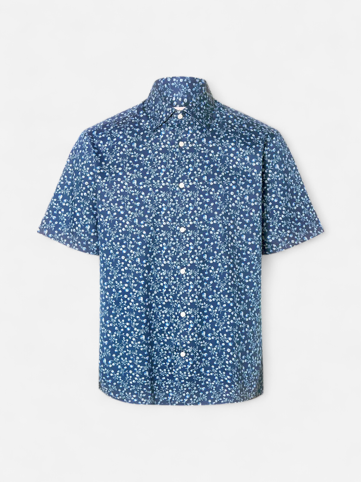 Selected Slhregperformance Aop Ss Shirt Sky Captain Blue Floral