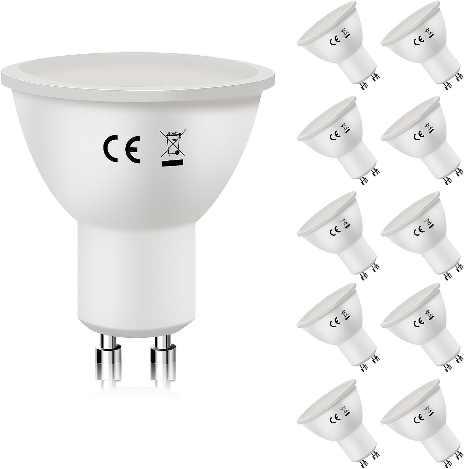 NETTLIFE 10 kpl GU10 LED-lamppupaketti 3000K 6W