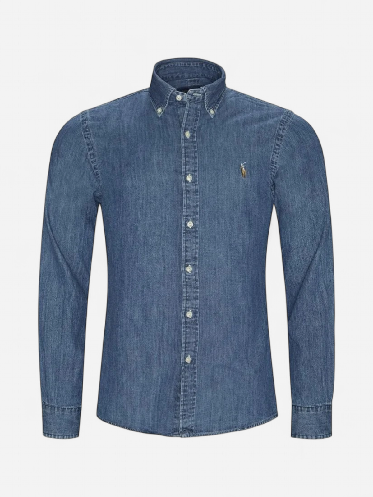 Polo Ralph Lauren Custom Fit Indigo Chambray Shirt sininen